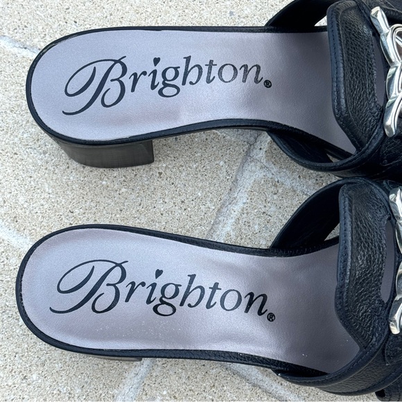 BRIGHTON KACEY Black Leathher Sandals Sz 7.5 NWT - Picture 7 of 12
